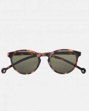 Круглые солнцезащитные очки «гавана» из переработанных материалов , коричневый Parafina