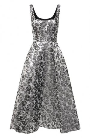 Платье Carolina Herrera. Цвет: серебряный