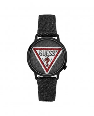 Часы-унисекс Originals V1014M2 из кожи с черным ремешком , черный Guess