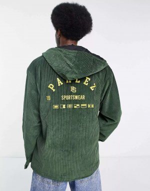 Зеленая вельветовая куртка akers Parlez. Цвет: зеленый