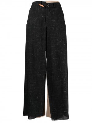 Многослойные брюки широкого кроя Maison Mihara Yasuhiro. Цвет: черный