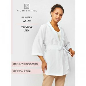 Пиджак, размер 50, белый MIO IMPERATRICE. Цвет: белый