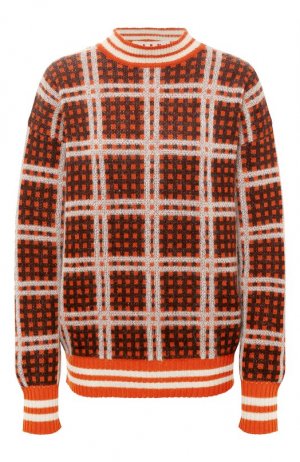 Шерстяной пуловер Marni. Цвет: оранжевый