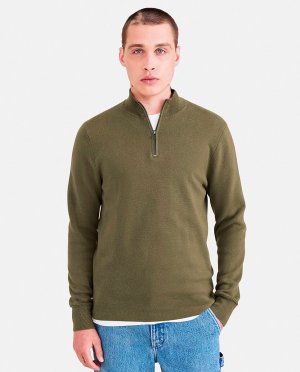 Мужской хлопковый свитер с круглым вырезом Dockers, зеленый DOCKERS. Цвет: зеленый