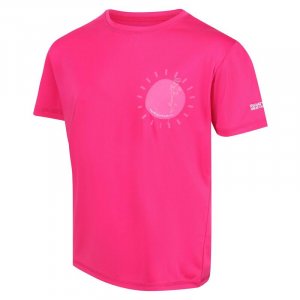 Детская прогулочная рубашка с короткими рукавами Alvarado VI - розовая REGATTA, цвет rosa Regatta