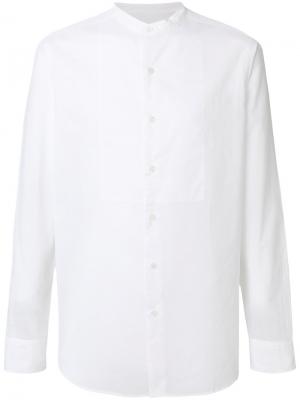 Рубашка с воротником-стойкой Paolo Pecora. Цвет: белый