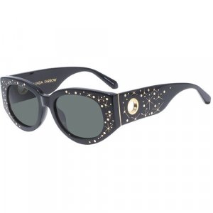 Солнцезащитные очки , черный, бесцветный Linda Farrow. Цвет: бесцветный/прозрачный
