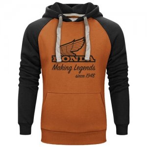 Толстовка - Худи оранжевая Making legends XL Honda. Цвет: оранжевый