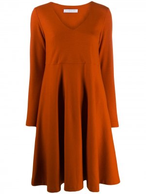 Платье миди свободного кроя Harris Wharf London. Цвет: оранжевый