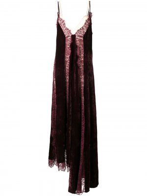 Lace slip silk dress Stella McCartney. Цвет: красный