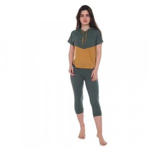 Костюм (футболка, бриджи) женский «Горизонт» цвет хаки, р-р 50 Марис. Цвет: зеленый/хаки