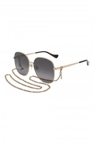 Солнцезащитные очки и цепочка Gucci. Цвет: золотой