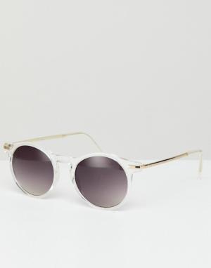 Круглые солнцезащитные очки в прозрачной оправе Jeepers Peepers. Цвет: очистить