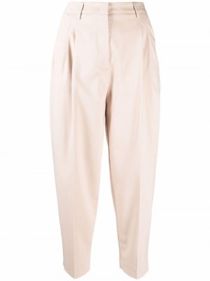 Укороченные брюки с завышенной талией Blanca Vita. Цвет: бежевый