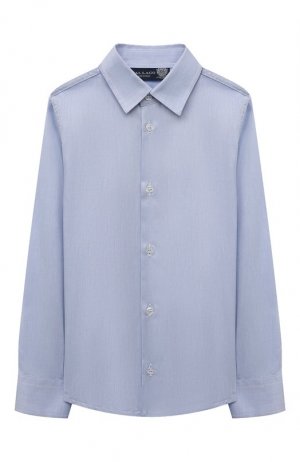 Хлопковая рубашка Dal Lago. Цвет: синий