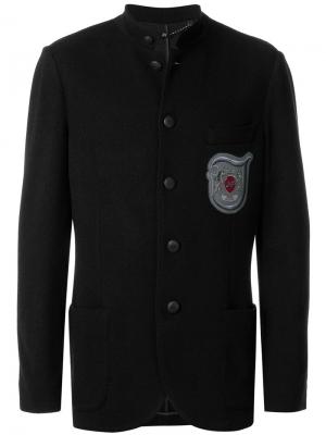 Пиджак с заплаткой логотипом Jo No Fui. Цвет: черный