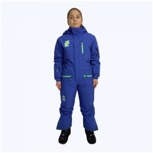 Комбинезон детский, съемный капюшон, карманы, карман для ски-пасса, размер 158, синий Snow Headquarter. Цвет: синий