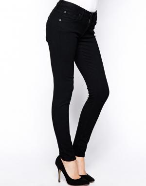Черные облегающие джинсы с 5 карманами Twiggy James Jeans. Цвет: black cat