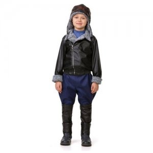 Карнавальный костюм «Лётчик», текстиль, куртка, брюки, шлем, р. 38, рост 152 см Батик. Цвет: микс/мультиколор