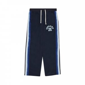 Спортивные брюки с аппликацией, темно-синие Supreme