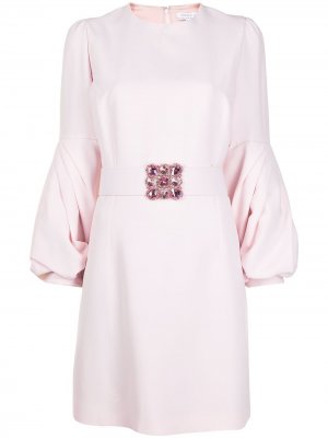 Креповое платье мини с поясом Andrew Gn. Цвет: розовый