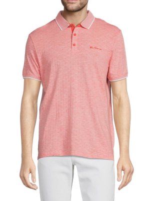 Рубашка-поло с жаккардовым кончиком , цвет Living Coral Ben Sherman