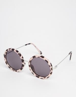 Круглые солнцезащитные очки Cheap Monday. Цвет: леопардовый fanzine