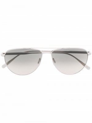 Солнцезащитные очки-авиаторы Disoriano Brunello Cucinelli. Цвет: серебристый
