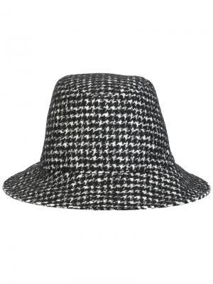 Шляпа с принтом в ломаную клетку Dolce & Gabbana. Цвет: чёрный