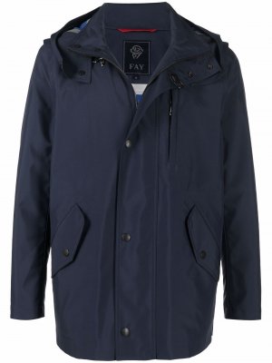Zip-up hooded jacket Fay. Цвет: синий