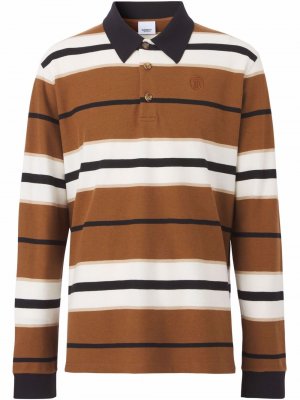 Monogram motif polo shirt Burberry. Цвет: коричневый