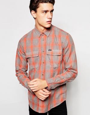 Рубашка с длинными рукавами и 2 карманами Wrangler. Цвет: оранжевый