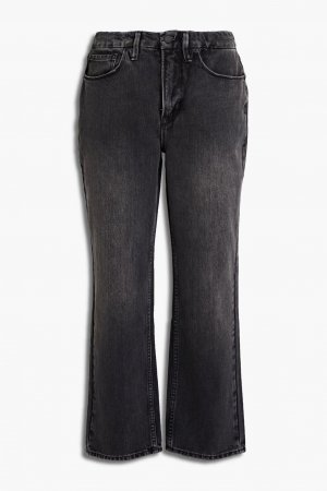 Укороченные прямые джинсы Duster с высокой талией в стиле 90-х , древесный уголь Good American
