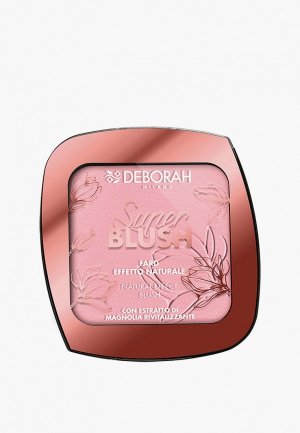 Румяна Deborah SUPER BLUSH, с Цветочным ароматом, тон 04 Peach shining, 9 г. Цвет: розовый