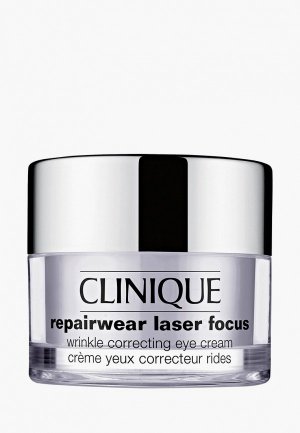 Крем для кожи вокруг глаз Clinique против морщин, Repairwear Laser Focus Wrincle Correcting Eye Cream, 15 мл. Цвет: белый