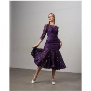 Платье , размер 44, фиолетовый GK. Цвет: фиолетовый