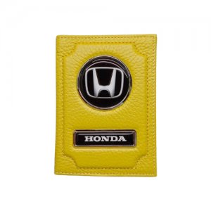 Обложка для автодокументов 1-6-719, желтый Honda