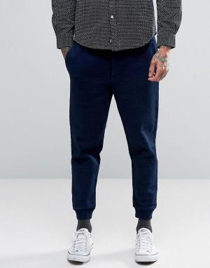 Плотные спортивные штаны из флиса Edwin. Цвет: темно-синий