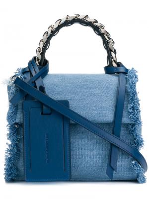 Джинсовая сумка через плечо Elena Ghisellini. Цвет: синий