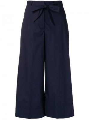 Укороченные широкие брюки Blugirl. Цвет: синий
