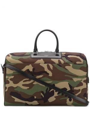 Дорожная сумка с камуфляжным принтом Saint Laurent. Цвет: зеленый