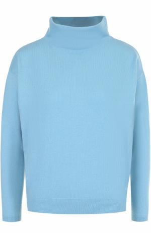 Кашемировый свитер с воротником-стойкой Cruciani. Цвет: голубой