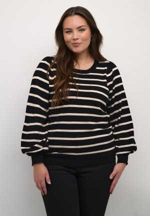 Вязаный свитер MIANA , цвет black off white stripe Kaffe Curve