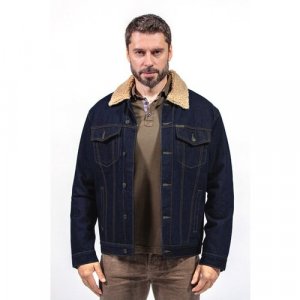 Джинсовая куртка , демисезон/зима, силуэт свободный, утепленная, размер XL, синий Montana. Цвет: синий/темно-синий