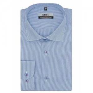 Рубашка , размер 48, голубой GREG. Цвет: голубой
