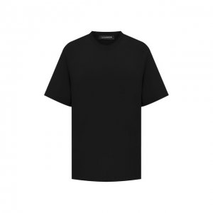 Хлопковая футболка I.D. Sarrieri. Цвет: чёрный