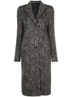 Пальто с леопардовым принтом RtA. Цвет: черный