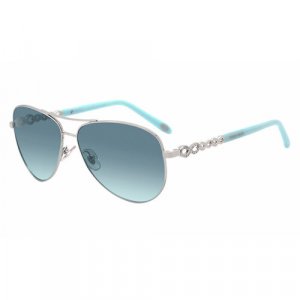 Солнцезащитные очки , серебряный, бесцветный Tiffany. Цвет: серебристый/бесцветный