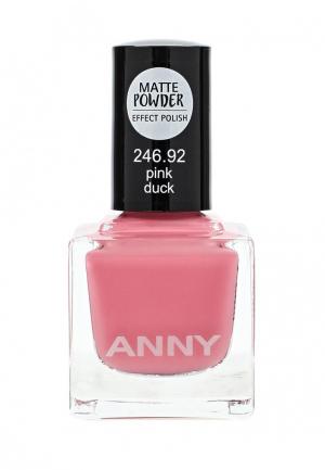 Лак для ногтей Anny тон 246.92 с эффектом матовой пудры, сочный розовый. Цвет: розовый