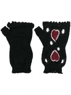 Трикотажные перчатки-митенки IM Isola Marras I'M. Цвет: чёрный
